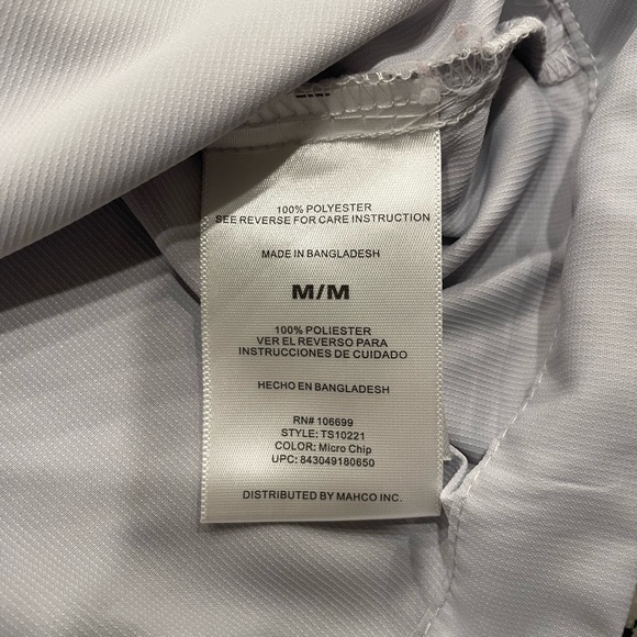 Habit Short Sleeve Button Up Fishing Shirt Men's Med Light Grey UV 40 Protection - Picture 6 of 9